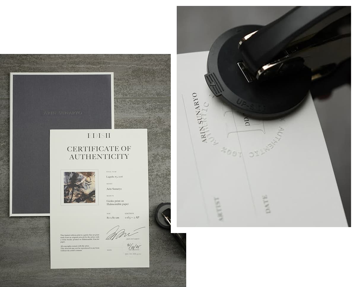 Certificate artwork presentation